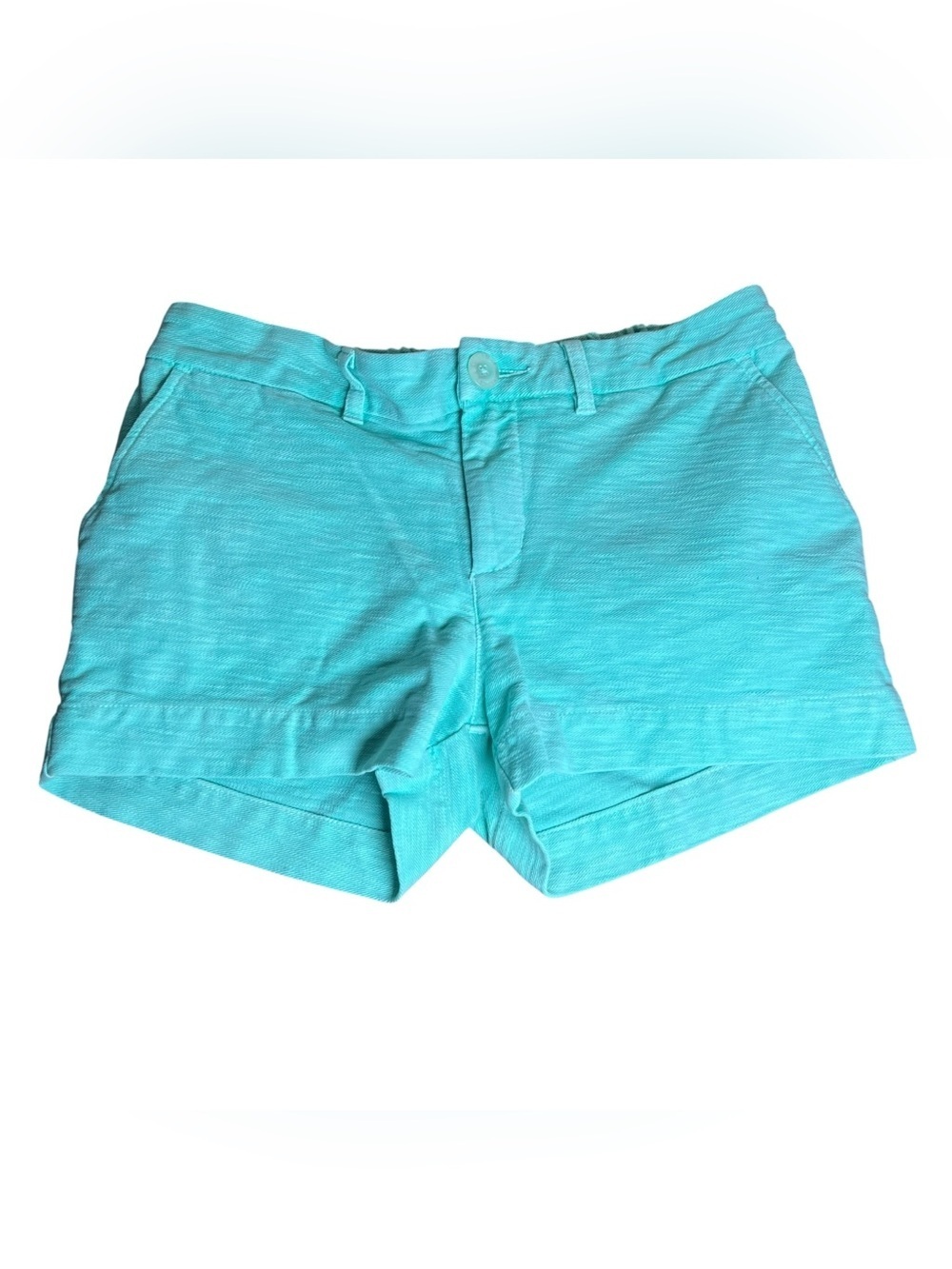 CHUBBIES Shorts Women’s Size 2 Mojitos Seafoam Green Cotton Stretch Casual Beach